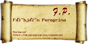 Fábján Peregrina névjegykártya