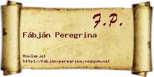 Fábján Peregrina névjegykártya
